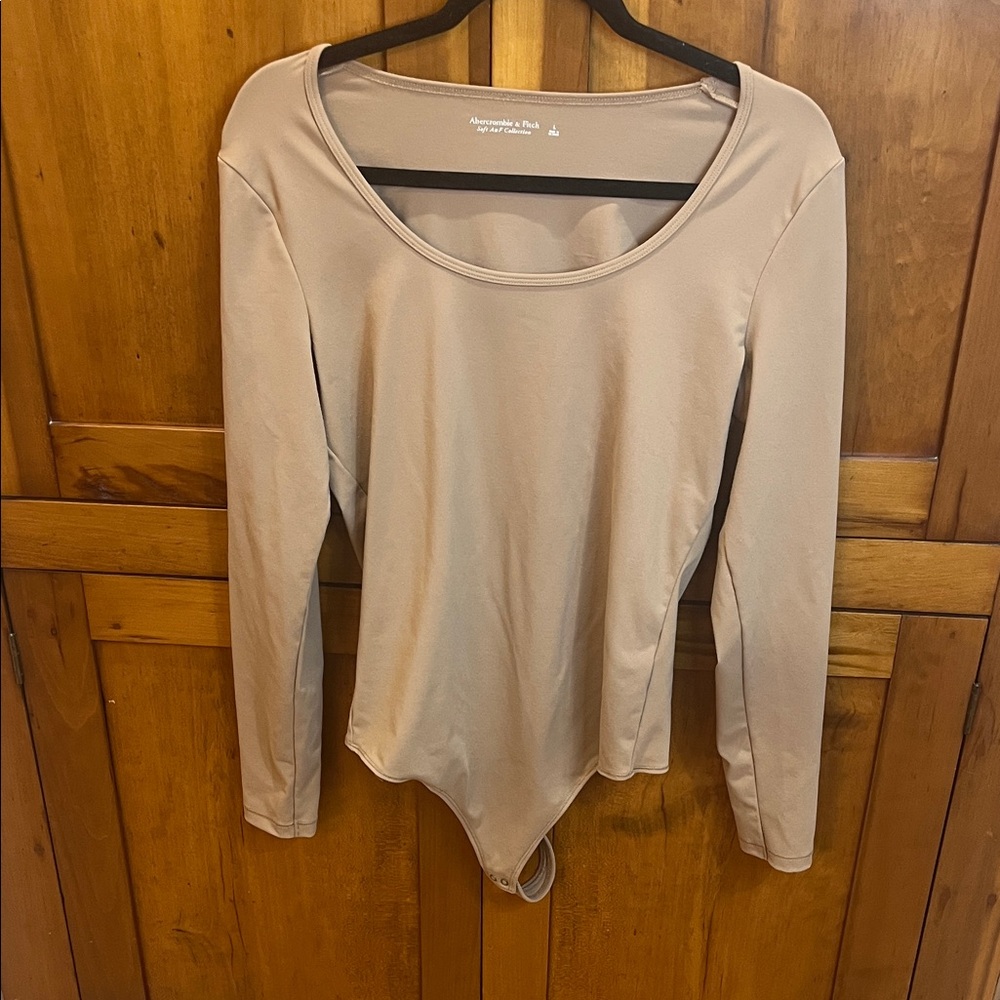 Abercrombie & Fitch Light Brown Long Sleeve Bodysuit (Soft A & F Collection)
